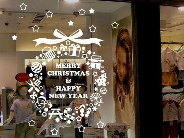 trang trí cửa hàng mùa giáng sinh