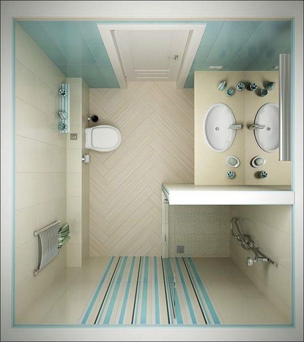thiết kế nội thất nhà tắm nhỏ