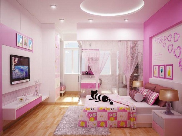 thiết kế nội thất phòng ngủ bé gái