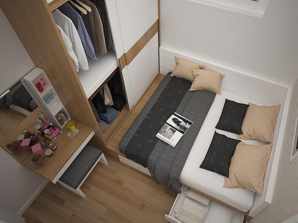 thiết kế nội thất phòng ngủ nhỏ gọn