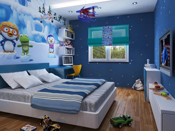 Thiết kế nội thất phòng ngủ bé trai siêu ngầu