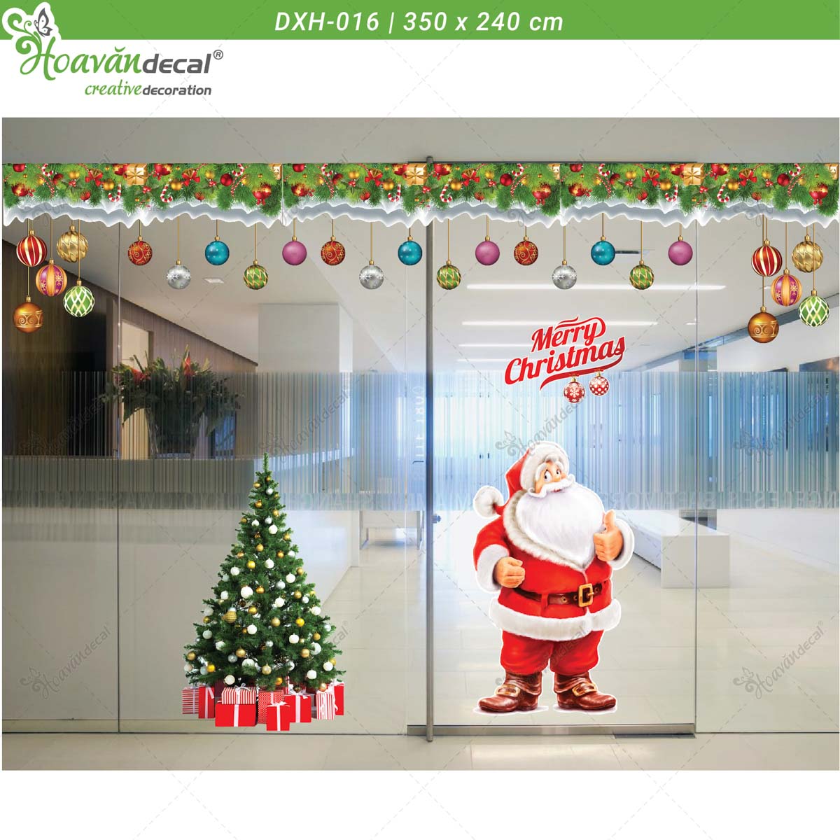 decal trang trí noel 2 mặt