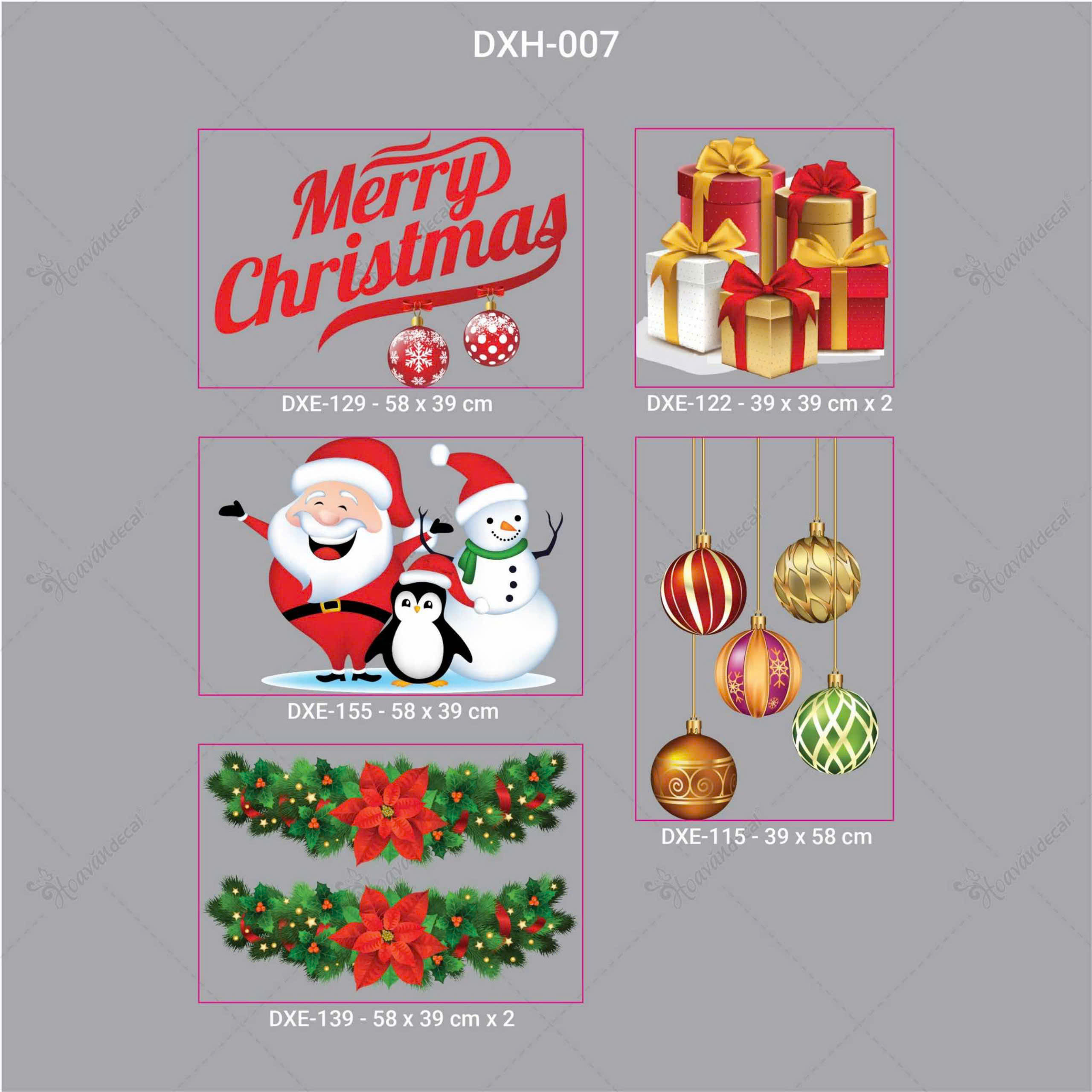 Decal trang trí noel nhỏ